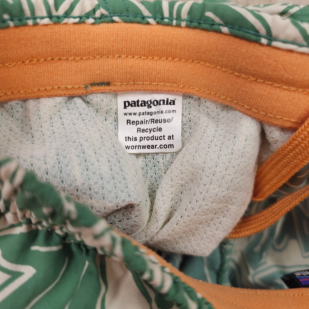 Patagonia Women's Baggies Shorts Bees and Flowers: Heartleaf Green Sz XS - Picture 6 of 7